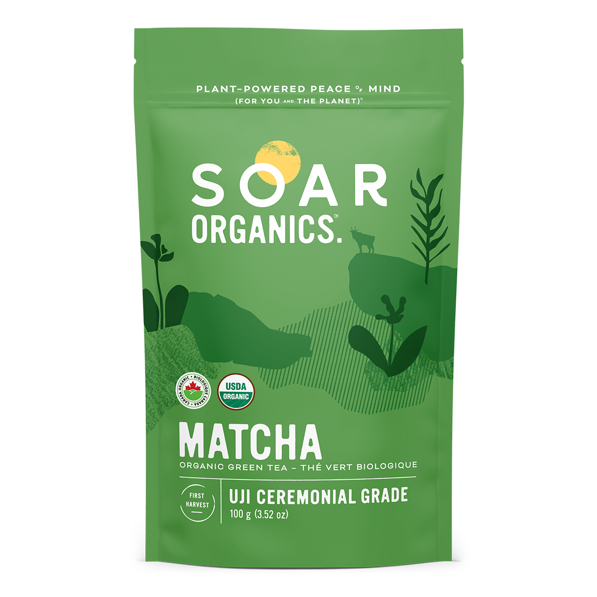 Soar Organics Uji Ceremonial Matcha 100g Front