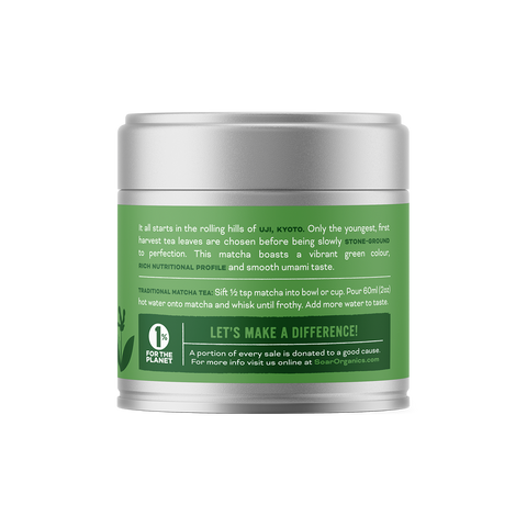 Soar Organics Uji Ceremonial Matcha 30g Back