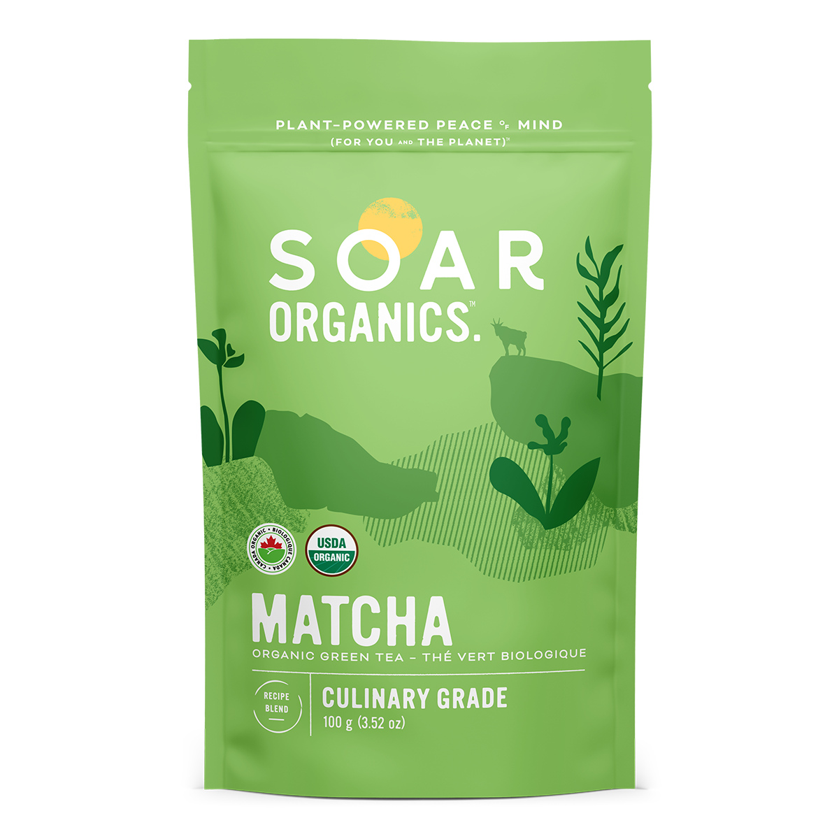 Soar Organics Culinary Matcha 100g Front