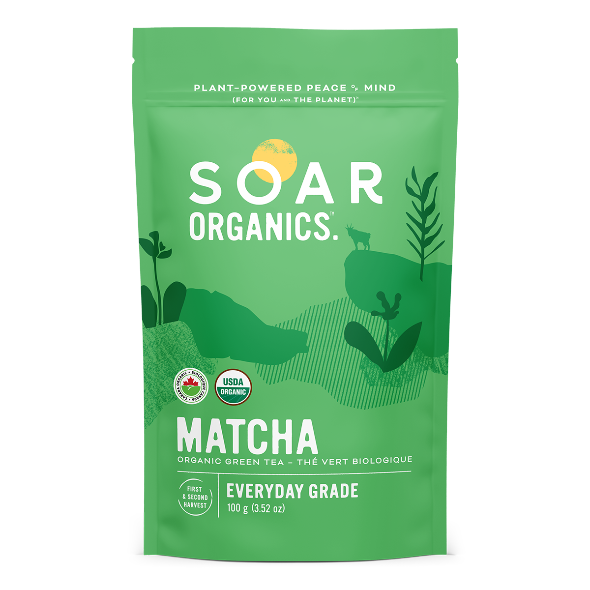 Soar Organics Everyday Matcha 100g Front
